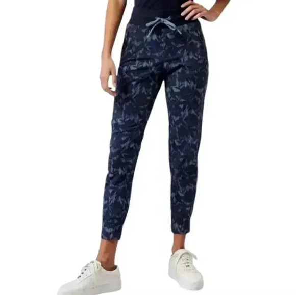 Athletes Trekkie North Joggers  Ethereal Bloom Blue High Waisted Women's size 6 - Picture 1 of 15